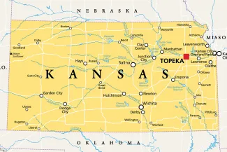 PROMO Map - Kansas State Map - iStock - PeterHermesFurian