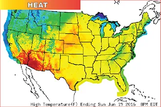 Hot Weather - Map