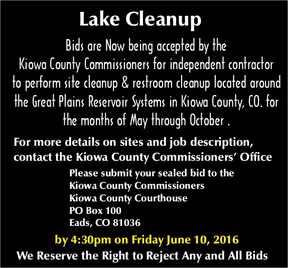 Lake Cleanup Bids Accepted until June 10 Lake Cleanup Bids Accepted until June 10