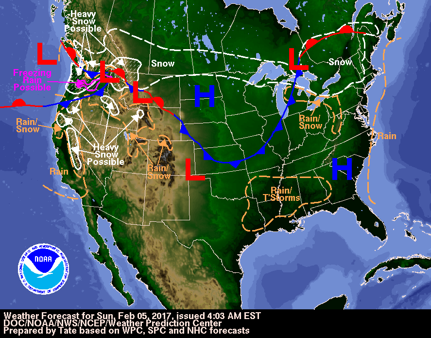 Weather Outlook - February 5, 2017