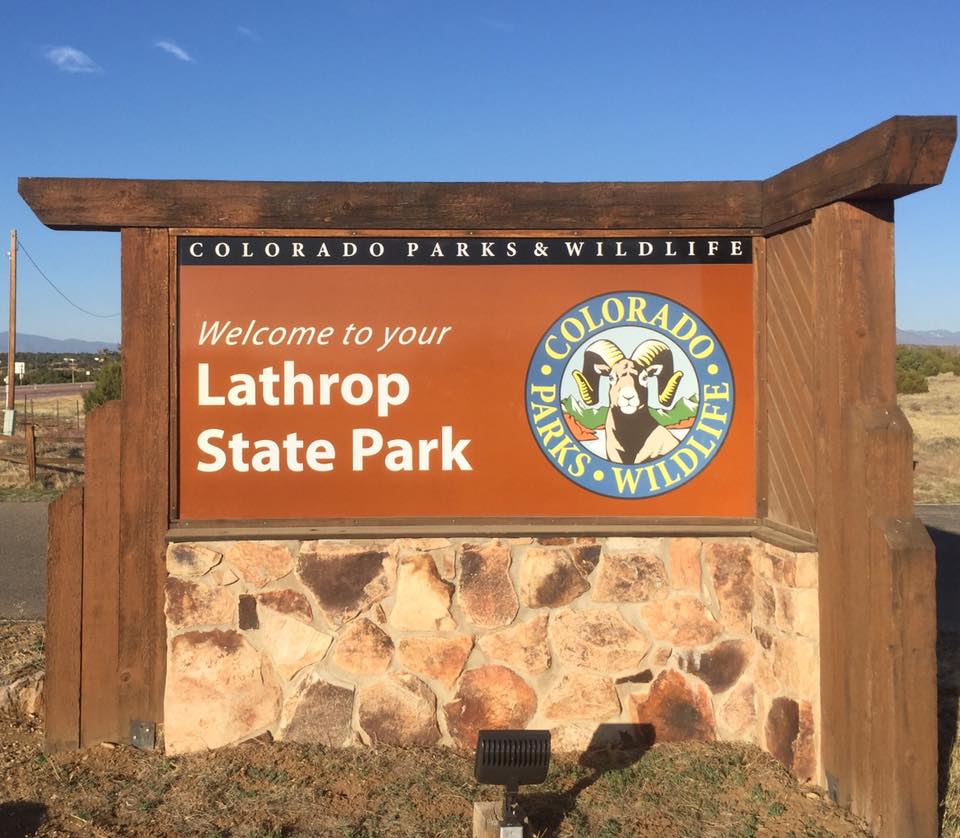 PICT - Lathrop State Park Welcome Sign - Colorado Parks and Wildlife