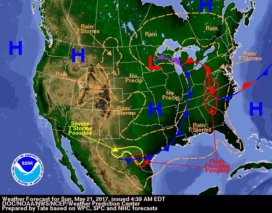 Weather Outlook - May 21, 2017