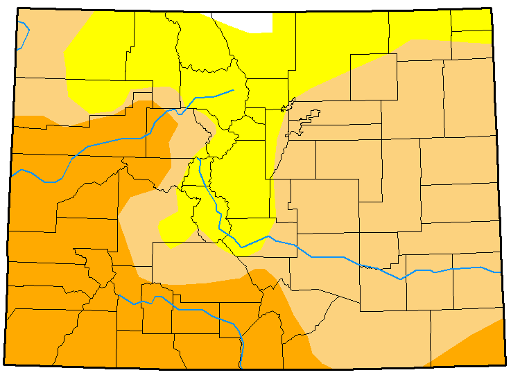 MAP Colorado Drought Conditions January 23, 2018