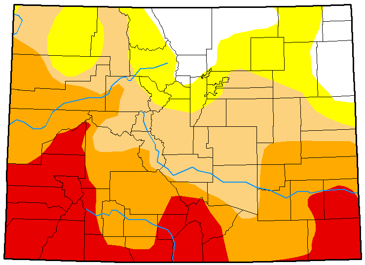 MAP Colorado Drought Conditions March 27, 2018