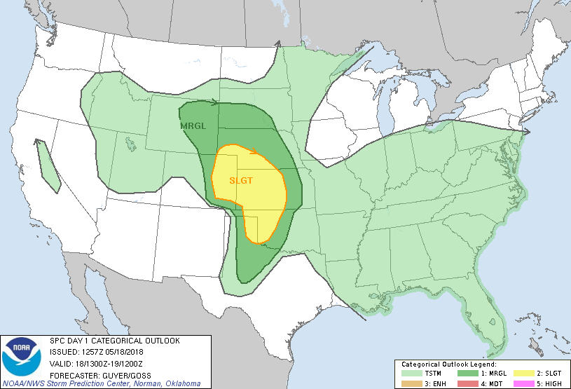MAP Storm potential - May 18, 2018 MAP Storm potential - May 18, 2018