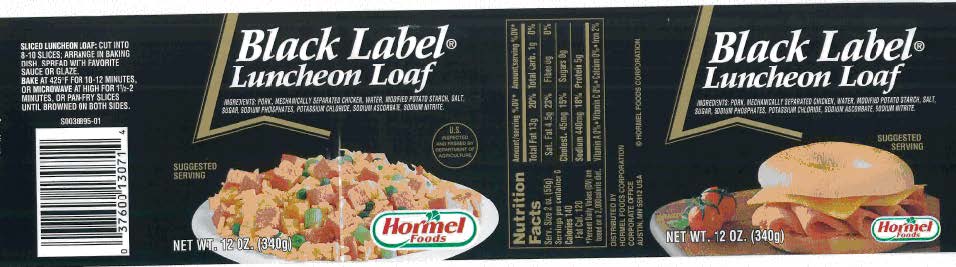 PICT Black Label Luncheon Loaf Label PICT Black Label Luncheon Loaf Label