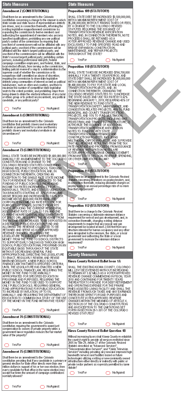 2018 Ballot Page 2 2018 Ballot Page 2