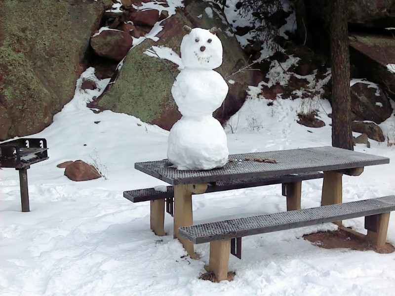 PICT Snowman Camping Picnic Table - CPW