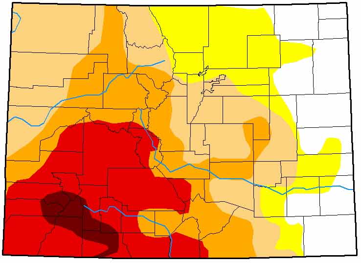 MAP Colorado Drought Conditions January 22, 2019