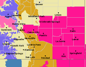 MAP Southeast Colorado Red Flag Warning February 13, 2019 - NWS MAP Southeast Colorado Red Flag Warning February 13, 2019 - NWS