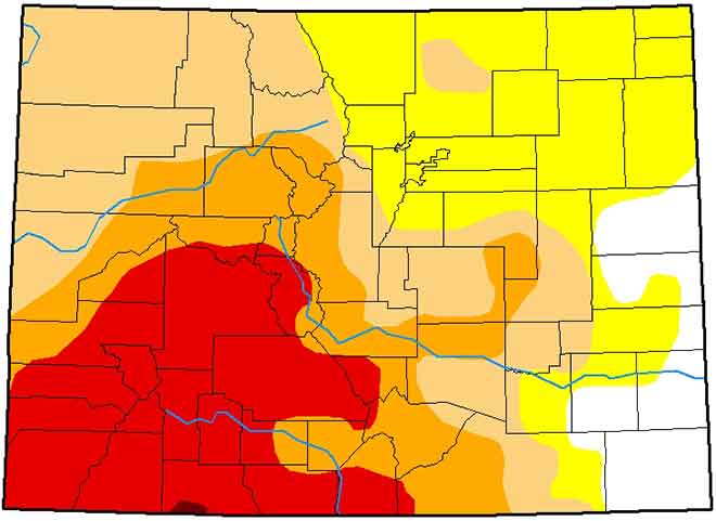 MAP 64J1 Colorado Drought Conditions - February 12, 2019 MAP 64J1 Colorado Drought Conditions - February 12, 2019