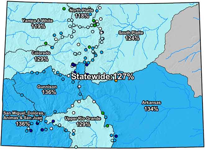 MAP 6xJ1 Colorado River Basin Snow Water Equivalent - March 8, 2019 - NRCS MAP Colorado River Basin Snow Water Equivalent - March 8, 2019 - NRCS