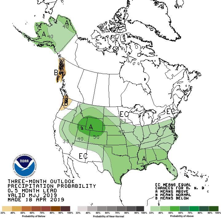 MAP 3-Month Precipitation Outlook - May-July 2019