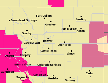 MAP Severe thunderstorm watch and red flag warnings in Colorado August 17, 2019 - NWS MAP Severe thunderstorm watch and red flag warnings in Colorado August 17, 2019 - NWS