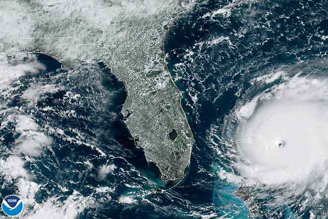 SATELLITE Geocolor view Hurricane Dorian as of September 1, 2019 - NOAA