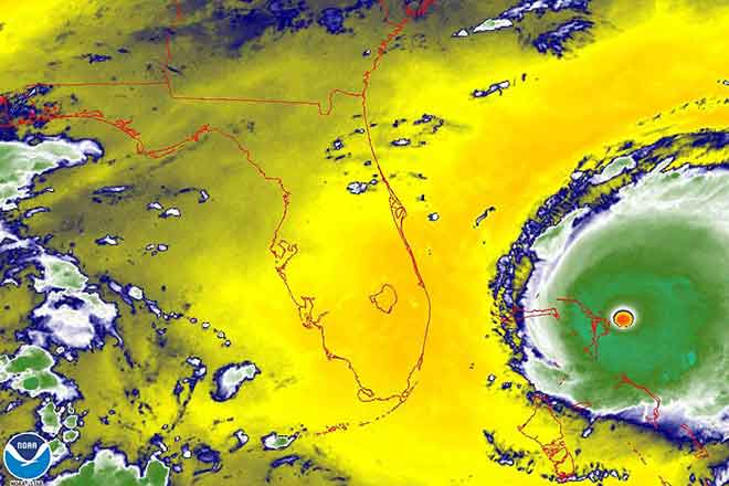 SATELLITE 64J1 Hurricane Dorian as of September 1, 2019 - NOAA