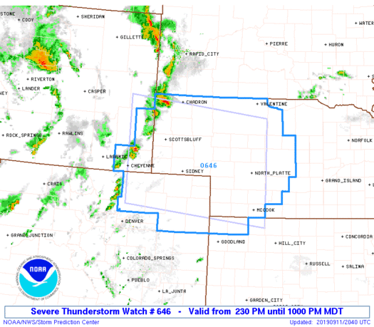 MAP Severe thunderstorm watch September 11, 2019 - NWS MAP Severe thunderstorm watch September 11, 2019 - NWS