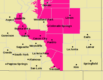 MAP Red Flag Warning southeast Colorado - NWS MAP Red Flag Warning southeast Colorado - NWS