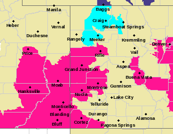 MAP Red Flag Warning western Colorado - NWS MAP Red Flag Warning western Colorado - NWS