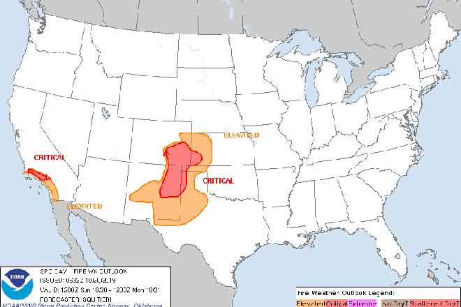 MAP 64J1 Fire weather outlook for October 20, 2019 - NWS MAP Fire weather outlook for October 20, 2019 - NWS