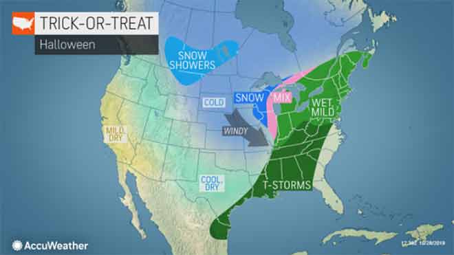 MAP 6xJ1 National Halloween storm forecast - AccuWeather MAP National Halloween storm forecast - AccuWeather