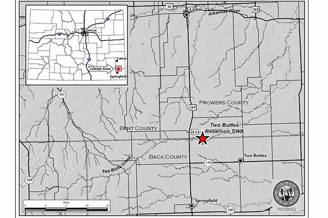 MAP Two Buttes Reservoir in southeast Colorado - CPW MAP Two Buttes Reservoir in southeast Colorado - CPW