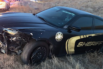 PICT Damaged Kiowa County Sheriff's car - Casey Sheridan PICT Damaged Kiowa County Sheriff's car - Casey Sheridan