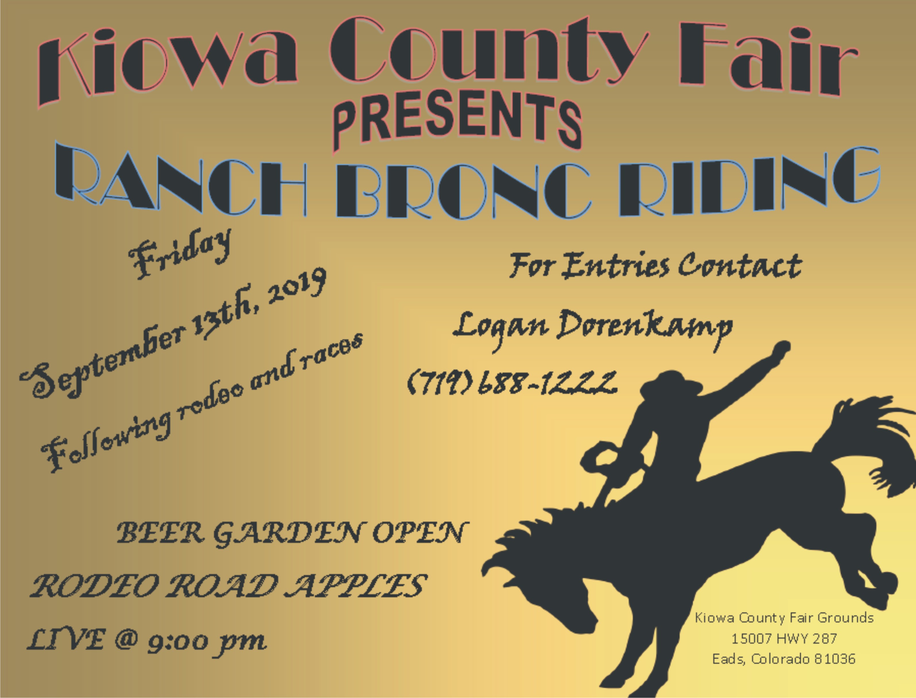 2019 Kiowa County Fair Ranch Bronc Riding Kiowa County Press Eads
