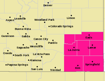 MAP High fire danger in southeast Colorado January 31, 2020 - NWS MAP High fire danger in southeast Colorado January 31, 2020 - NWS