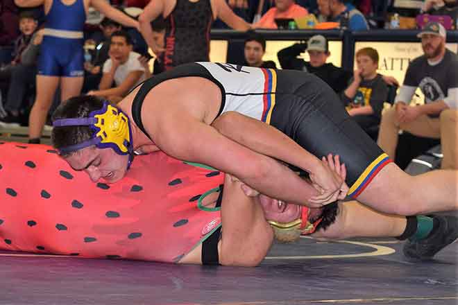 PIC 64J1 Brooks Jones getting the pin over Richardo Rocha from Rocky Ford - Rhonda Uhland PIC Brooks Jones getting the pin over Richardo Rocha from Rocky Ford - Rhonda Uhland