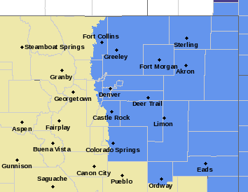 MAP Frost Advisory for eastern Colorado for May 10, 2020 - NWS