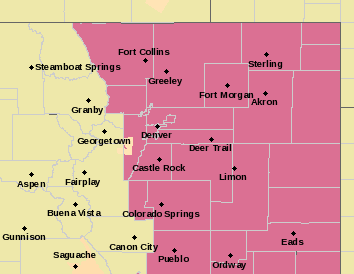 MAP Severe thunderstorm watch in northeast Colorado June 25, 2020 - NWS MAP Severe thunderstorm watch in northeast Colorado June 25, 2020 - NWS