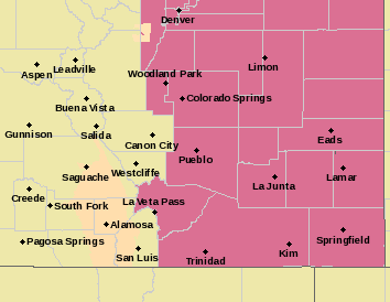 MAP Severe thunderstorm watch in southeast Colorado June 25, 2020 - NWS