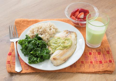 PICT RECIPE Tilapia With Tomatillo Sauce - USDA PICT RECIPE Tilapia With Tomatillo Sauce - USDA