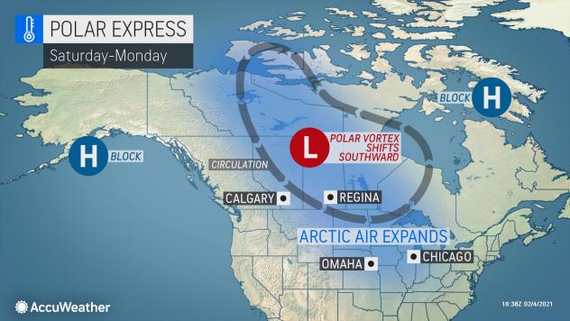 MAP Polar Express expanding February 6-8, 2021 - AccuWeather MAP Polar Express expanding February 6-8, 2021 - AccuWeather
