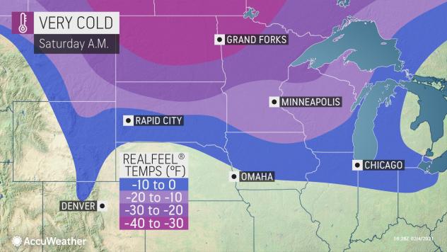 MAP Very cold temperatures February 6, 2021 - AccuWeather MAP Very cold temperatures February 6, 2021 - AccuWeather