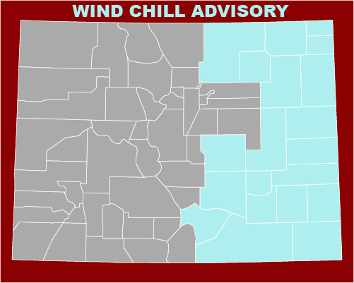 MAP Wind Chill advisory for February 12-15, 2021 MAP Wind Chill advisory for February 12-15, 2021