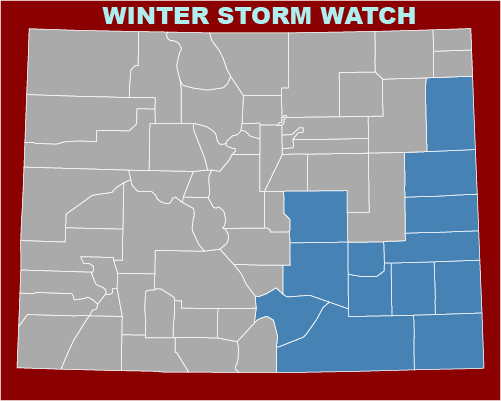 MAP Winter Storm Watch for February 13-14, 2021 MAP Winter Storm Watch for February 13-14, 2021