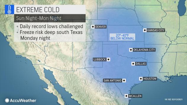 MAP Extreme cold expected February 14-15, 2021 - AccWeather MAP Extreme cold expected February 14-15, 2021 - AccWeather