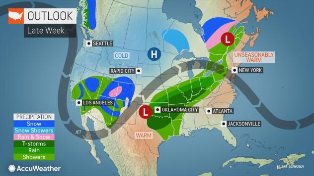 MAP United States late-week outlook - AccuWeather.