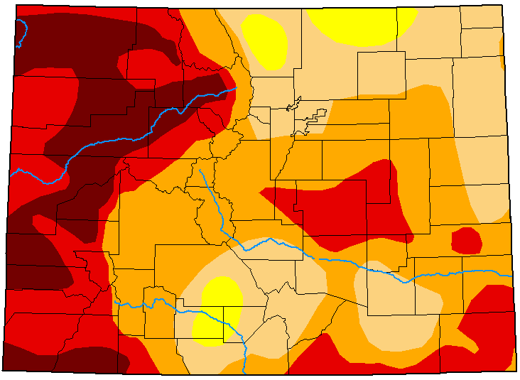 MAP Colorado Drought Conditions - March 16, 2021 - National Drought Mitigation Center