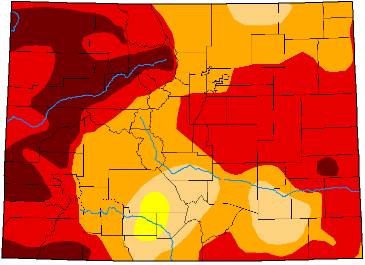MAP Colorado Drought Conditions - March 9, 2021 - National Drought Mitigation Center