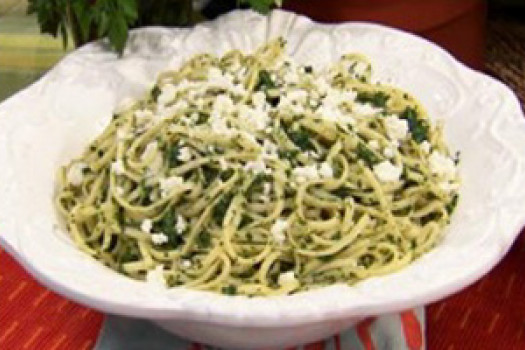 PICT RECIPE spaghetti and spinach pesto - USDA PICT RECIPE spaghetti and spinach pesto - USDA