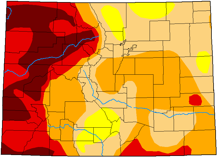 MAP Colorado Drought Conditions - March 30, 2021 - National Drought Mitigation Center