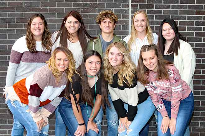 PICT 64J1 KC 12 Grade Back Row Jordyn Weeks, Cally Rady, Sullivan Farmer, JaNae Voss, Layla McPherson Front Row Tieler Randel, Allison Gekeler, Faith Johnson, Shayla Horn PICT KC 12 Grade Back Row Jordyn Weeks, Cally Rady, Sullivan Farmer, JaNae Voss, Layla McPherson Front Row Tieler Randel, Allison Gekeler, Faith Johnson, Shayla Horn