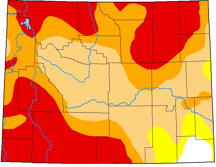 MAP Wyoming Drought Conditions - August 3, 2021 - National Drought Mitigation Center