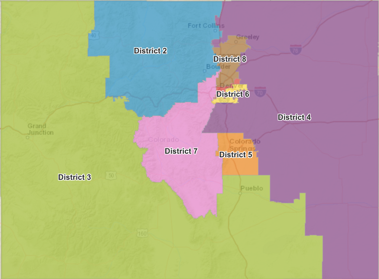 MAP Proposed 2021 Colorado redistricting map
