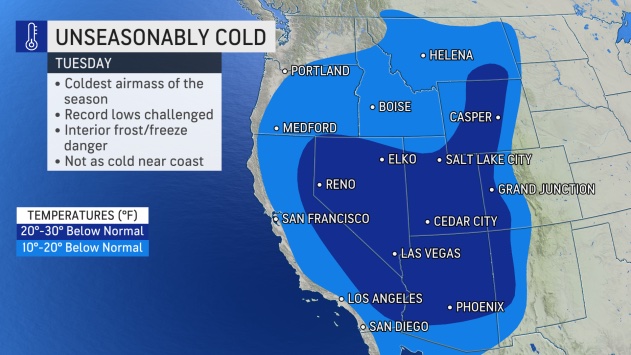 MAP Unseasonably cold temperatures expected October 12, 2021 - AccuWeather MAP Unseasonably cold temperatures expected October 12, 2021 - AccuWeather