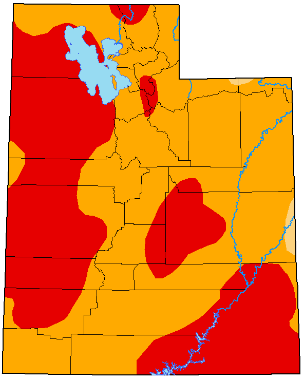 MAP Utah Drought Conditions - April 21, 2022 - National Drought Mitigation Center