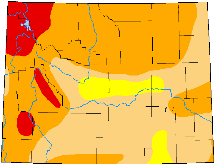 MAP Wyoming Drought Conditions - May 3, 2022 - National Drought Mitigation Center